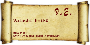 Valachi Enikő névjegykártya